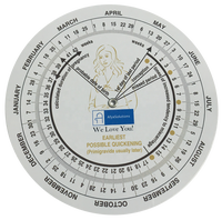 Roue de calculatrice de Date de grossesse OEM de qualité, roue de calculatrice de grossesse ronde médicale EDD en plastique