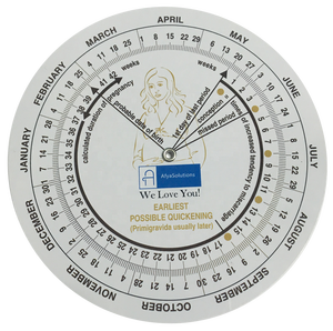 סין ספק באיכות OEM בשל ההריון תאריך מחשבון גלגל פלסטיק EDD רפואי עגול הריון מחשבון גלגל - Product Image 3