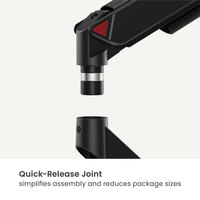 Support de moniteur de jeu LDT126-C012 17"-32" 10kg, fixation de bureau entièrement réglable avec bras à ressort à gaz unique