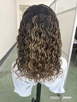Perruque Lace 360 Frontale en Cheveux Humains Naturels, Balayage Mèches, Double Tirage, Nœuds Pré-Décolorés, Couleur Personnalisable, Bonnet en Dentelle HD 5*5