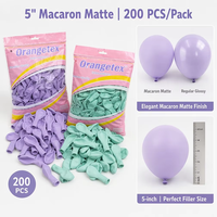 Groothandel 5 inch latex ballonnen 200 stuks per zak mini ronde ballonnen voor bruiloft confetti drop & helium lift dessert feestdecoratie