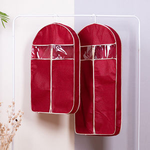 不織布エンボスドダストカバー服収納バッグコートダウンコート防塵ハンギングバッグ立体透明視認性 - Product Image 4