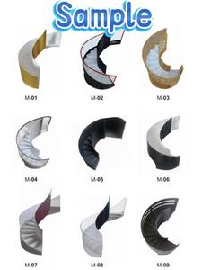 Escadas personalizadas, escadas espirais modernas do aço com trilhos internos do vidro para vilas, apartamentos e hotéis - Product Image 2