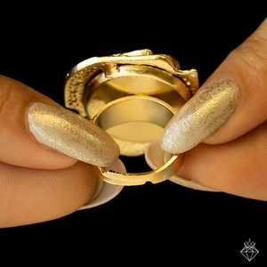 PRAO Anillo rosa dorado hecho a mano para mujer Tamaño ajustable Joyería de moda antideslustre Producto a granel - Product Image 4