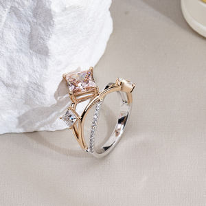 Joyería Messi MSR-1786 Anillo de oro de 18 quilates con diamante rosa cultivado en laboratorio para mujer - Product Image 3