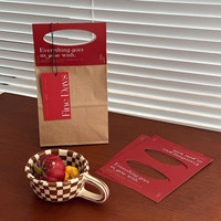 Sac d'emballage cadeau en papier kraft portable personnalisé pour biscuits, bonbons, nougat, et riz glutineux en forme de bateau