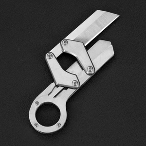 Couteau de poche pliant HK OEM Grade DIY pour le camping, lame en acier inoxydable 3CR13 ultra-affûtée, manche en acier au carbone, 18 cm, garantie 1 an - Product Image 2