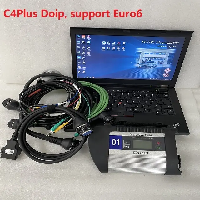 C4 Doip C4 DOIP C4 Plus DoIP MB Star C4เครื่องสแกนวินิจฉัยด้วยซอฟต์แวร์ V2021.3และแล็ปท็อป T430