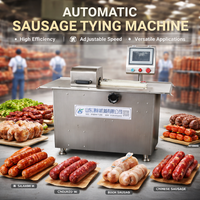 Machine à lier et à nouer les saucisses commerciales à haute efficacité, moteur en acier inoxydable 304, capacité de 300-500 kg/h pour usage industriel