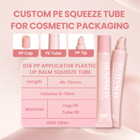 Emballage personnalisé pour gloss à lèvres en tube souple de 5 ml, 10 ml, 15 ml, 20 ml, finition mate ou brillante, toucher doux