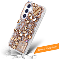 Étui de téléphone Premium KINGSOUL esthétique brillant en TPU+PC+verre avec design papillon personnalisé antichoc pour 14/15/16