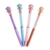 O & Q Venta al por mayor ODM Nuevo Brillo Animal Astronauta Azul 0,7mm Bolígrafo de plástico Logotipo personalizado Regalo promocional para niños Uso de estudiantes
