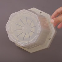 Top Taille 15.5cm Hauteur 18cm Transparent Petit Durable Octogonal En Plastique Pépinière Succulent Cactus Pot De Fleur