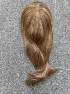 Topper de Cabello Humano Brasileño Balayage Marrón <span class=keywords><strong>con</strong></span> Base Monofilamento 5.5x6 para Cabello Fino, Topper de Monofilamento de Baja Densidad - Product Image 6