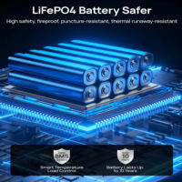 350W 300000mAh 110V/220V Stasiun Portabel 10 Tahun Masa Pakai LiFePO4 Gelombang Sinus Murni Panel Surya Darurat Pemantik Rokok Senter