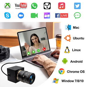 Kamera pengawas <span class=keywords><strong>USB</strong></span> 2.0 logam 8MP, perbesaran optikal 4X/10X, Windows/<span class=keywords><strong>Linux</strong></span>/Mac/Android UVC Plug-Play kamera <span class=keywords><strong>Web</strong></span> industri Mini - Product Image 5
