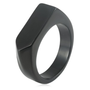 Anillo de flecha geométrica para hombre de Yunnique, de acero dorado, negro, liso, joyería, regalo, anillos de moda - Product Image 4