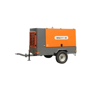 Mobile diesel compressor diesel screw air compressor for sandblasting diesel portable air compressor mining