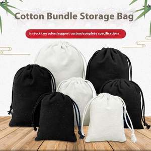 Small Eco-Friendly Cotton <b>Tote</b> <b>Bag</b> with Rope Handle Dustproof Storage and Gift for Promotion Factory Source Textile Packaging - Product Image 3