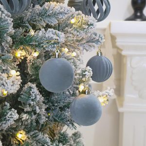 Boules de Noël floquées et décorations suspendues pour sapin de Noël, ensemble de décoration pour salon et fenêtre, décorations de fête - Product Image 1