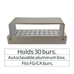 Scatola Porta Frese 30 Fori In Alluminio Autoclavabile Custodia Disinfezione Per Strumenti Cura Orale - Product Image 3