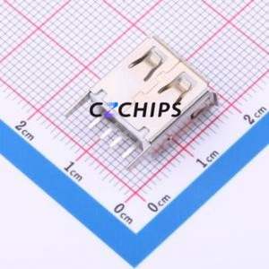 USB-U255ZH131-BJS USB Connector Through hole Component (THT) Connector Type-A USB 2.0 Female Through Hole - Product Image 2