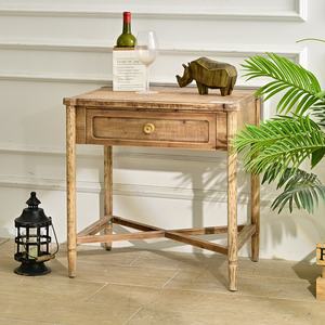 INNOVA Home Living Room Natural Wooden Panel Design Modern Durable Easy Assembly Decorative <b>Storage</b> Drawer Coffee <b>Side</b> <b>Table</b> for - Product Image 2
