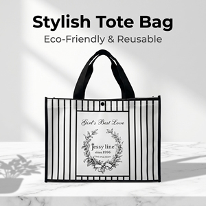 <b>White</b> Zebra Print Canvas Tote Bag Fashion Reusable Shopping <b>Handbag</b> Custom Logo Wholesale - Product Image 1