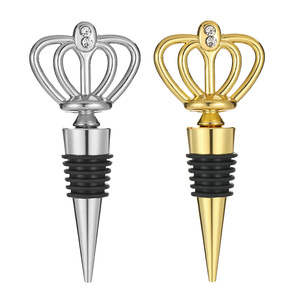 Creative <b>Wine</b> Bottle Stopper Gold And Silver Zinc Alloy Crown Design For Preservation Sealing Parties Weddings - Product Image 4