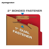 Carpeta Archivadora Skywingproduct Roja de 20 Puntos, con Cubierta de Cartón, Capacidad para 2 Pulgadas, 2 Divisores, 6 Sujetadores, Clasificación Ecológica