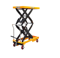 Table élévatrice manuelle, double ciseaux, capacité de 350kg