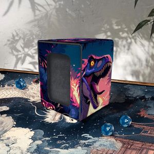 Boîte de rangement portable en cuir PU et flanelle pour 100+ cartes de tarot, écologique, personnalisable, avec coins carrés, pour jeux de cartes TCG - Product Image 5