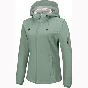 <strong>Women's</strong> Waterproof Warm Lightweight <strong>Softshell</strong> Jacket Windproof Hood Winter Insulated <strong>Coat</strong> for Outdoor with Custom Logo Options - Product Image 3