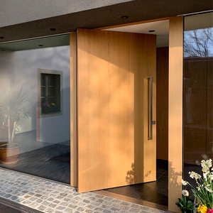 Moderna <span class=keywords><strong>porta</strong></span> d'ingresso principale esterno grande <span class=keywords><strong>legno</strong></span> massello pivot design esterno ingresso anteriore perno porte in <span class=keywords><strong>legno</strong></span> per casa villa - Product Image 5