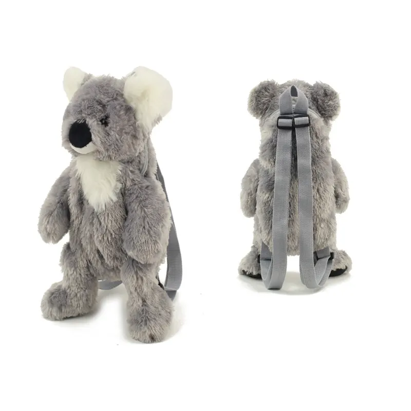 De dibujos animados de peluche de felpa canguro koala mochilas de guardería para niños pequeños bolsa chica de dibujos animados lindo niños bolsas de la escuela