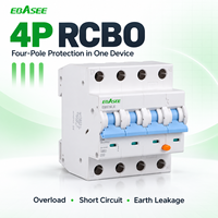 Disjoncteur différentiel OEM EBASEE EBS7BLE 10/30/100/300mA 3P+N 1P+N RCBO C16 Type A AC 6KA 230/400V Courbe BCD C