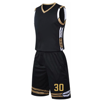 Seragam Basket Ukuran Besar Khusus Buatan Baru, Bahan Bernapas untuk Dewasa Unisex 100% Poliester Logo Kustom Set Pakaian Tim