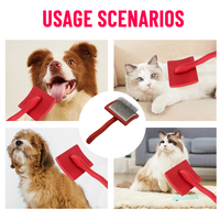 Brosse d'épilation pour chiens et chats, peigne pour nettoyer poils longs et courts, outil de toilettage pour animaux de compagn