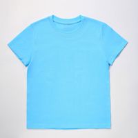 Kaos Anak 100% Katun Lengan Pendek Kerah Bulat untuk Anak Laki-laki dan Perempuan, Pakaian Anak Unisex untuk Musim Panas 2026