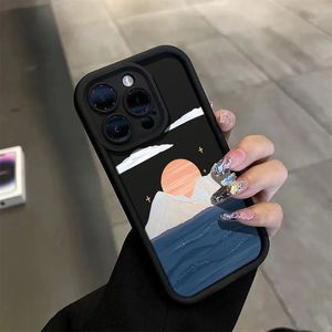 Coque <span class=keywords><strong>de</strong></span> téléphone tendance <span class=keywords><strong>Coucher</strong></span> <span class=keywords><strong>de</strong></span> <span class=keywords><strong>soleil</strong></span> <span class=keywords><strong>sur</strong></span> <span class=keywords><strong>la</strong></span> <span class=keywords><strong>mer</strong></span> pour iPhone 16 15 Pro Max 14 13 12, couleur bonbon, givrée, accessoires mobiles, coque arrière - Product Image 2