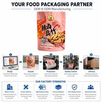 Sachet d'emballage alimentaire personnalisé imprimé avec fermeture éclair, haute barrière, laminé, pour snacks de tofu séché, qualité alimentaire, OEM