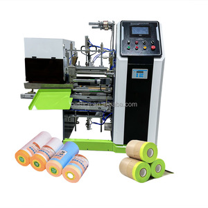 Máquina Automática de Alta Velocidad para Enmascarar con <span class=keywords><strong>Película</strong></span> de HDPE y Rollo de Papel, Máquina Pre-Encintadora para Pintura de Casas, Protección de Automóviles contra Pulverización - Product Image 1