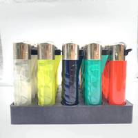 Briquet à flamme à gaz mince personnalisable corps en plastique de cinq couleurs briquet à silex de cinq couleurs pour l'usage de la cigarette