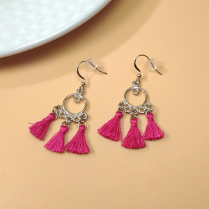 Moda simplicidad gran oferta nueva aleación borla bohemio Vintage pendientes de mujer - Product Image 1