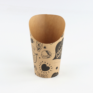 Vaso de papel kraft inclinado Trdlo Tree Cake con logo personalizado, desechable, para llevar gofres, conos, pasteles y otros snacks. - Product Image 1
