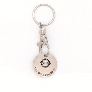 2024 Hot Selling Round Shape Coin Printing Metal Engraved Keychains - Product Image 2