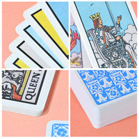 Impression personnalisée de cartes de tarot avec messages de vos anges, cartes d'oracle, jeu de cartes de tarot de haute qualité avec bords dorés