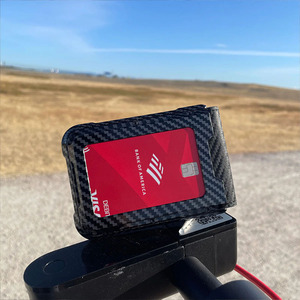 Nuovo <span class=keywords><strong>Portafoglio</strong></span> Sottile <span class=keywords><strong>Nero</strong></span> in Stile Retrò con Logo, Porta Carte di Credito Trendy Stile Business, Porta Carte Magnetico - Product Image 6