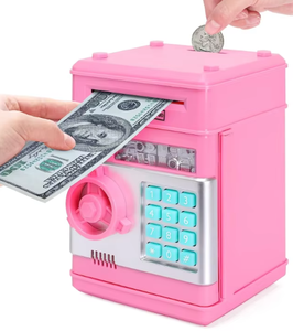 Hucha para niños con contraseña, a prueba de caídas, gran capacidad, caja fuerte electrónica tipo cajero automático para guardar dinero - Product Image 1