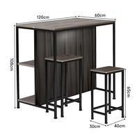 Table de bar de comptoir moderne de luxe, chaise longue et étroite en bois et en fer, meubles pour salle à manger, cuisine, bar à domicile, hôtel, disponible à la vente